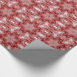 Raspberry Mandala Wrapping Paper