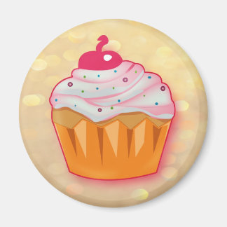 Raspberry muffin magnet