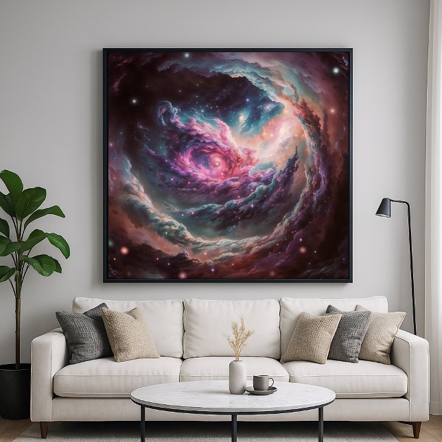 Raspberry Nebula - Vibrant Cosmic Art Poster (Creator Uploaded)