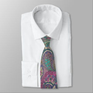 Raspberry Paisley Tie