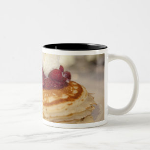 Raspberry pancakes Two-Tone coffee mug