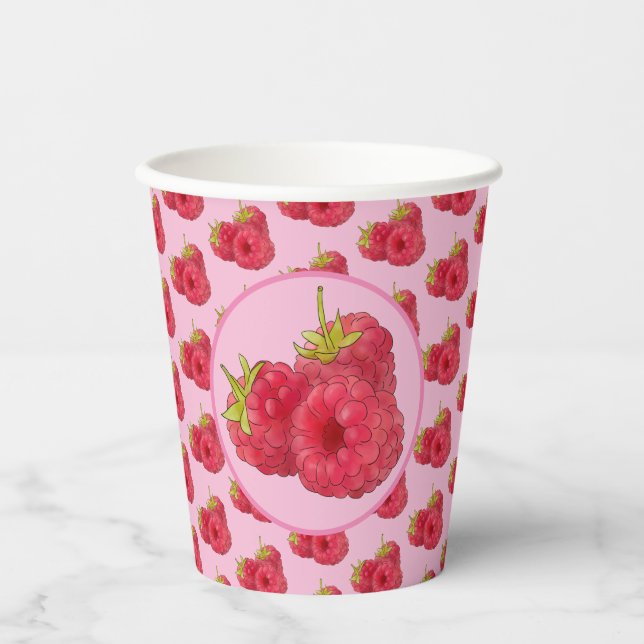 raspberry  paper cups (Front)