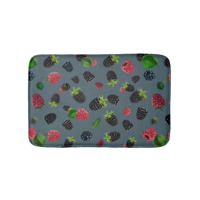 Raspberry Pattern 2 Bath Mat (Front)
