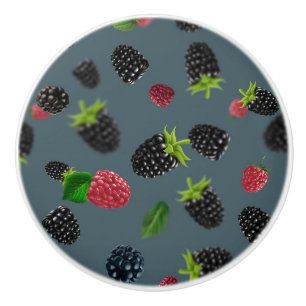 Raspberry Pattern 2 Ceramic Knob