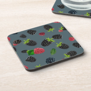 Raspberry Pattern 2 Coaster