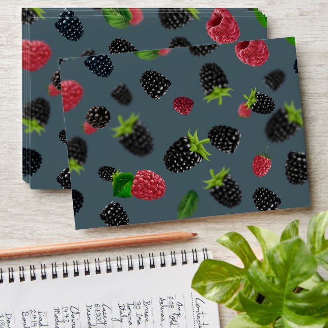 Raspberry Pattern 2 Envelope (Stacked)