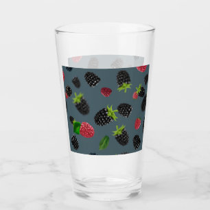 Raspberry Pattern 2 Glass