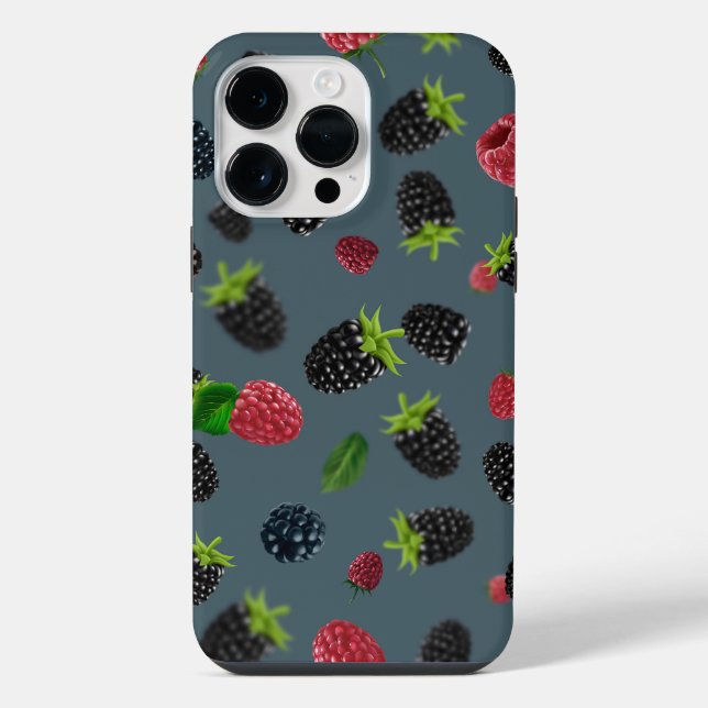 Raspberry Pattern 2 iPhone Case (Back)