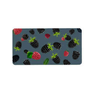 Raspberry Pattern 2 Label
