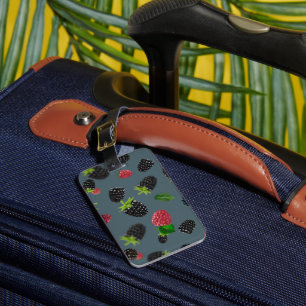 Raspberry Pattern 2 Luggage Tag