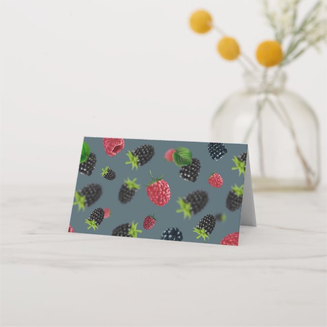 Raspberry Pattern 2 Place Card (Front)