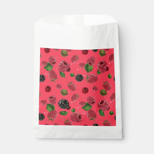 Raspberry Pattern Favour Bag (Front)
