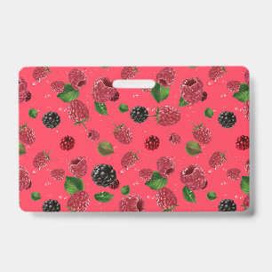 Raspberry Pattern ID Badge