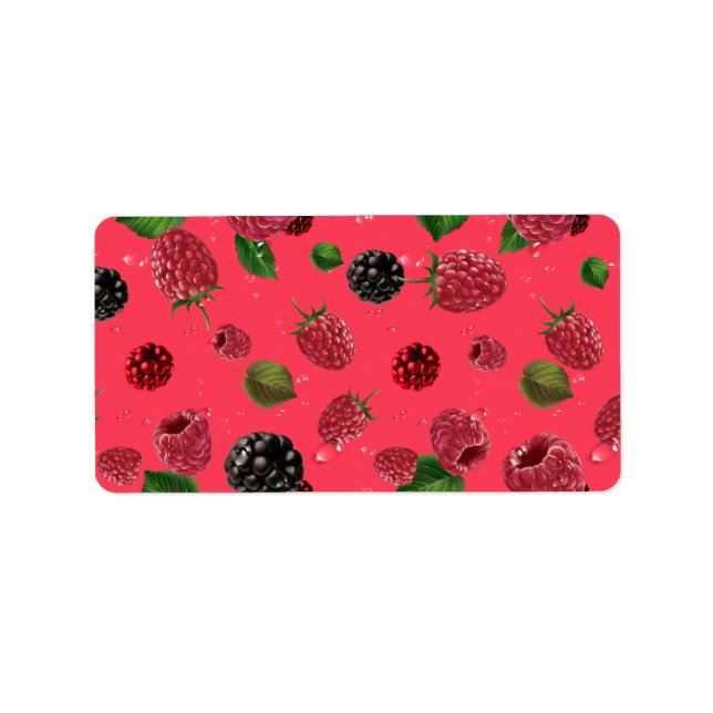 Raspberry Pattern Label (Front)