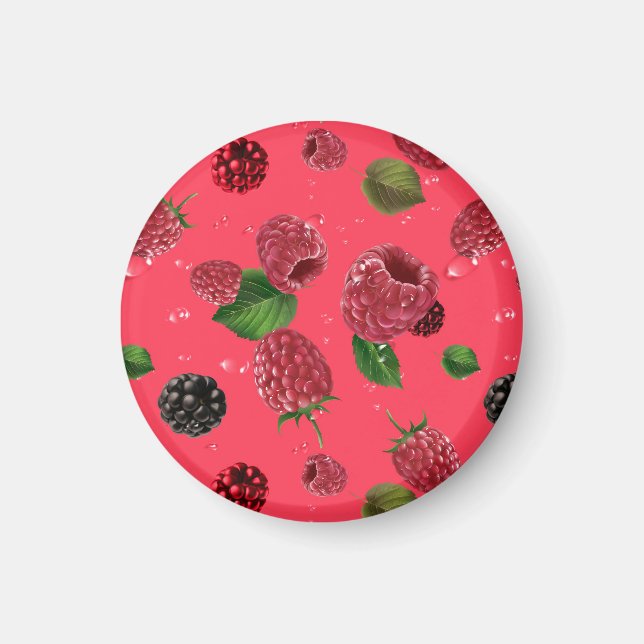 Raspberry Pattern Magnet (Front)