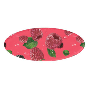 Raspberry Pattern Name Tag