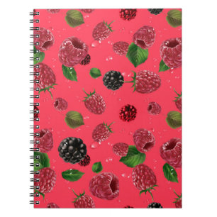 Raspberry Pattern Notebook