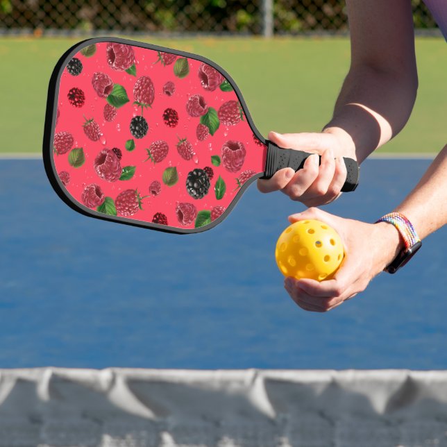 Raspberry Pattern Pickleball Paddle (Insitu)