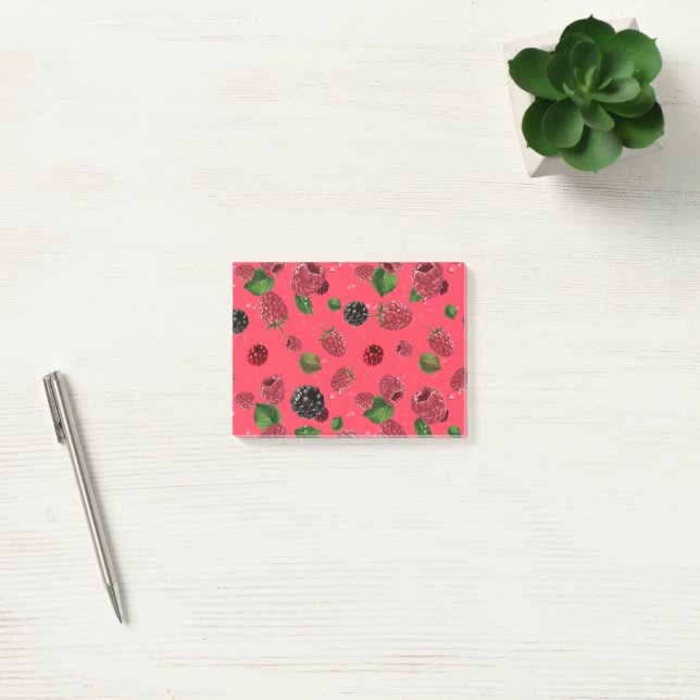Raspberry Pattern Post-it Notes (Office)