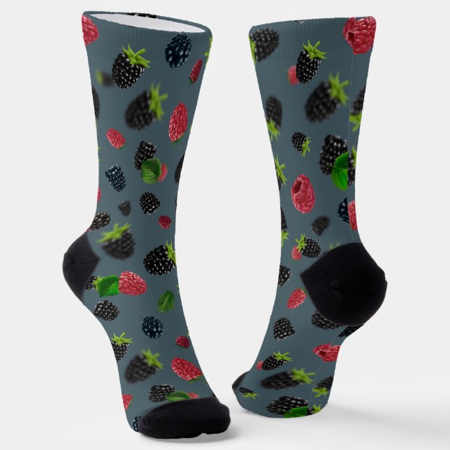 Raspberry Pattern Socks (Angled)