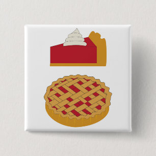Raspberry Pie 15 Cm Square Badge