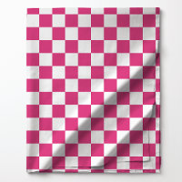 Raspberry Pink and White Chequered Pattern