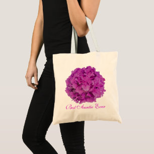 Raspberry pink hydrangeas magenta flowers Auntie  Tote Bag