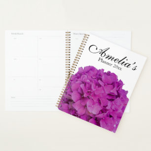 Raspberry pink hydrangeas pink magenta flowers planner