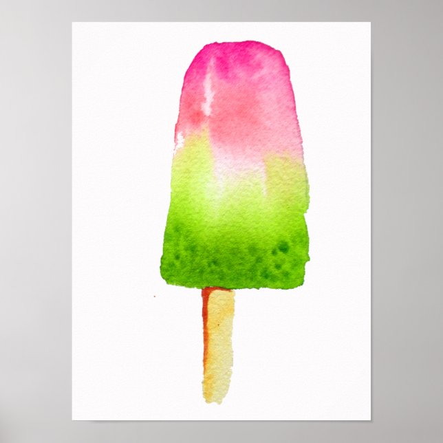 Raspberry pink popsicle Summer Poster (Front)