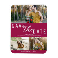 Raspberry Pink Save the Date Wedding 3 Photos
