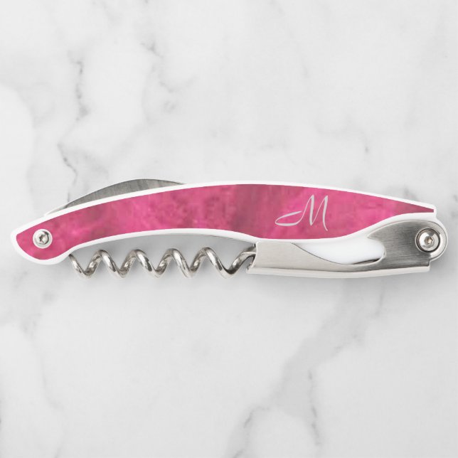Raspberry Pink Velvet Dream *Monogram* Corkscrew (Back)