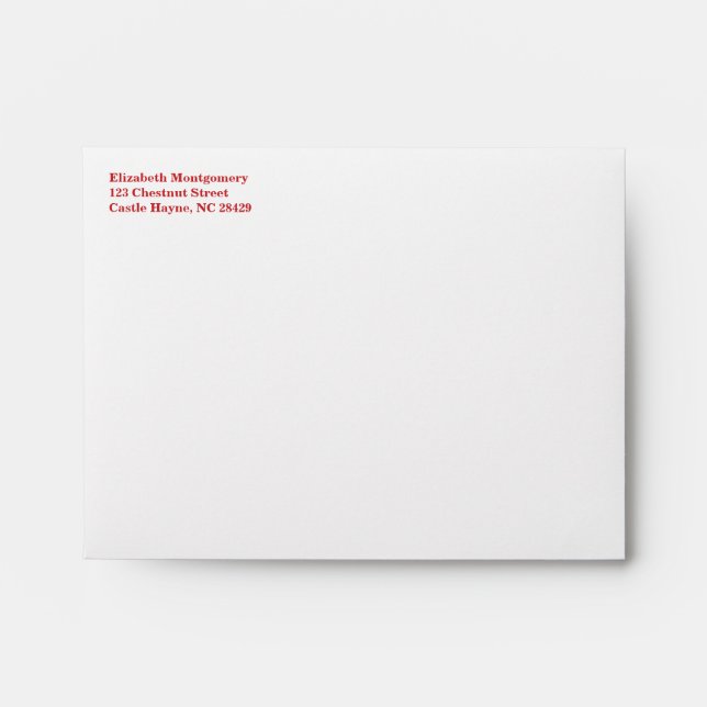 Raspberry Plaid Envelopes (Front)