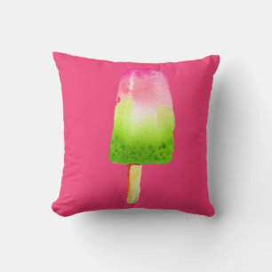 Raspberry popsicle pop art cute food cushion