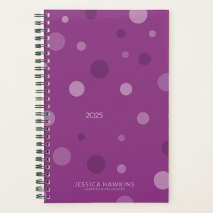 Raspberry Purple Pop Dots Year Weekly Planner