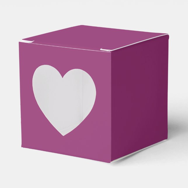 Raspberry Red Favour Box (Front Side)