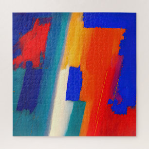 "Raspberry Rhapsody" Abstract Art Jigsaw Puzzle