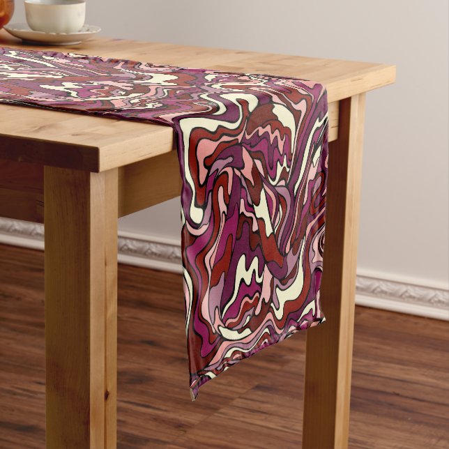 Raspberry Ripple Short Table Runner (In Situ)