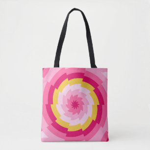 Raspberry Ripple Vortex Tote Bag