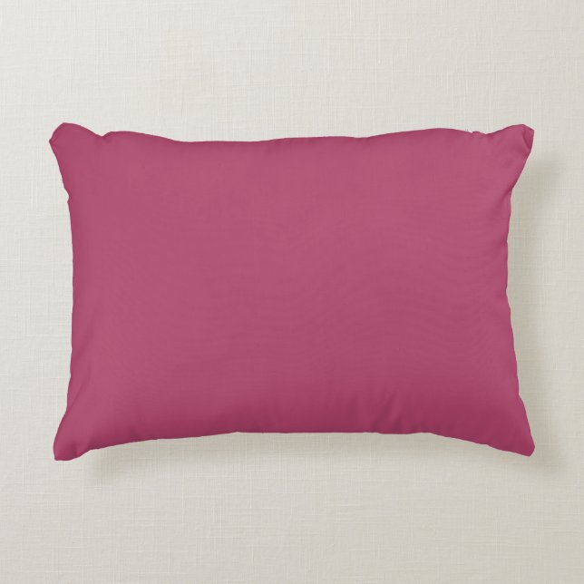 Raspberry Rose Solid Colour Decorative Cushion (Front)