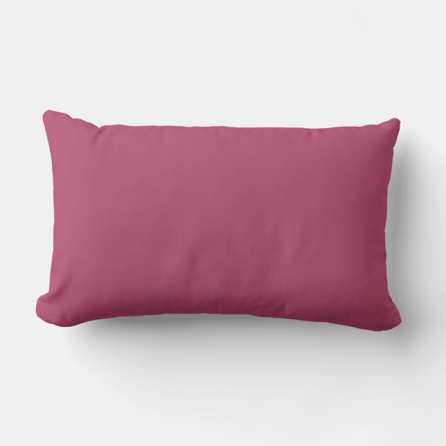 Raspberry Rose Solid Colour Lumbar Cushion (Front)