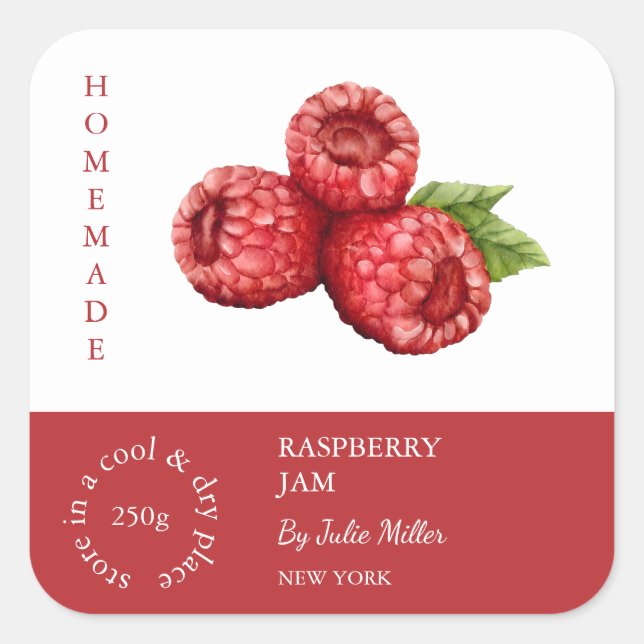 Raspberry Small Business Label (Front)