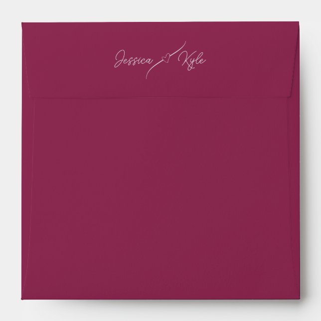 Raspberry Solid Stationery Coloured Envelope (Back (Top Flap))