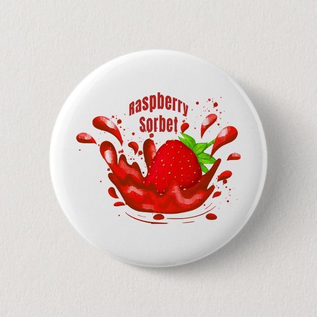 Raspberry Sorbet 6 Cm Round Badge (Front)