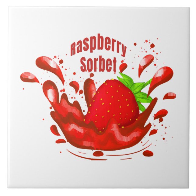 Raspberry Sorbet Ceramic Tile (Front)