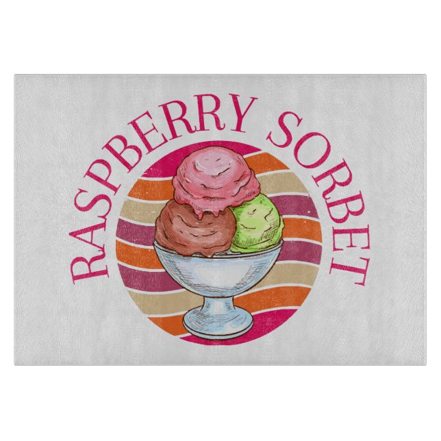 Raspberry Sorbet Cutting Board (Front)