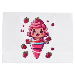 Raspberry sorbet Kawaii Large Gift Bag