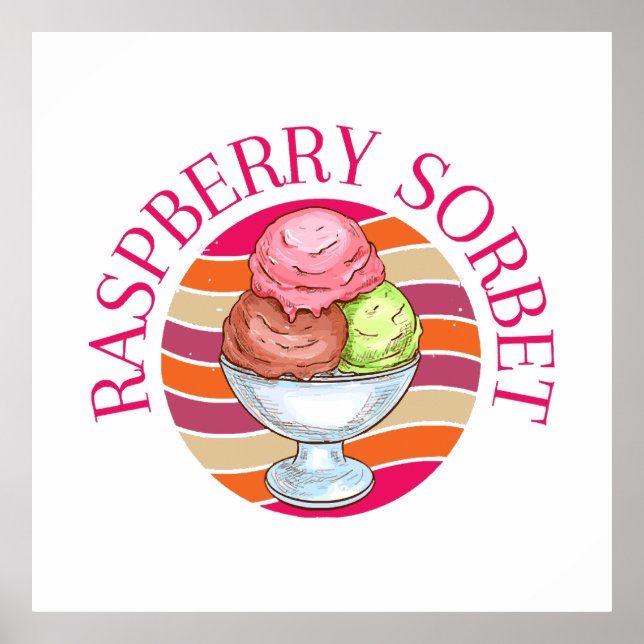 Raspberry Sorbet Poster (Front)