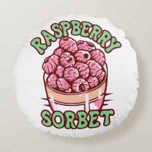 Raspberry Sorbet  Round Cushion
