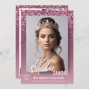 Raspberry Sparkle Pageant Autograph Card   QR Code