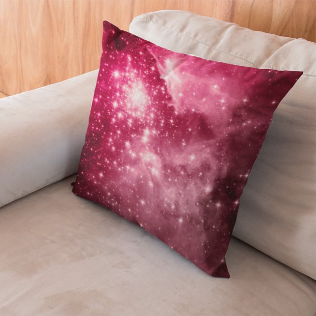 Raspberry Stars Cushion (Raspberry Stars Throw Pillow)